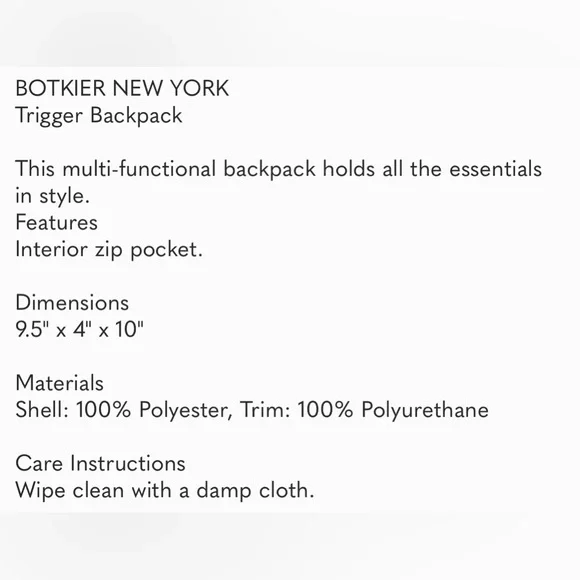 Botkier New York Mini Backpack Purse - Picture 12 of 12